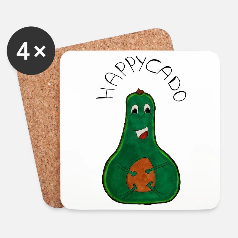 HappyCado - Untersetzer (4er-Set) - Weiß