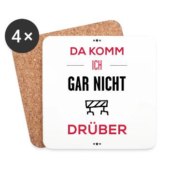 gar nicht drüber - Untersetzer (4er-Set) - Weiß - Vorne