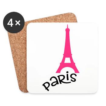 Paris - Untersetzer (4er-Set) - Weiß - Vorne