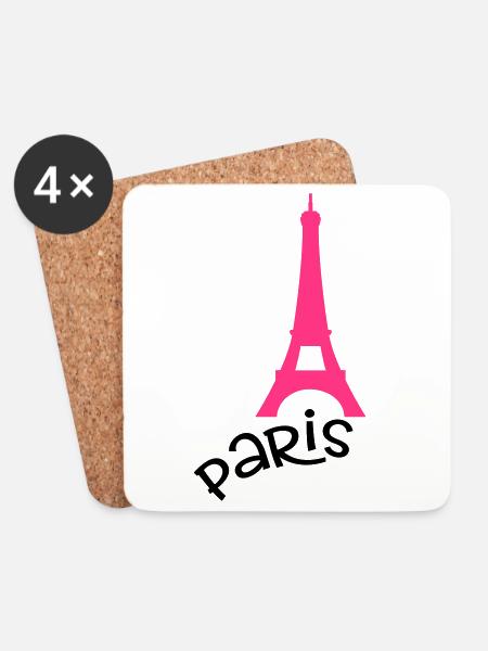 Paris - Untersetzer (4er-Set) - Weiß