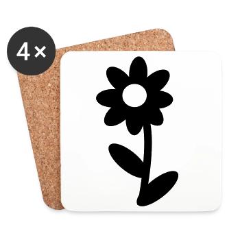 Flower - Coasters (set of 4) - white - Front