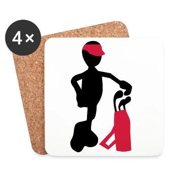 Golf - Untersetzer (4er-Set) - Weiß - Vorne