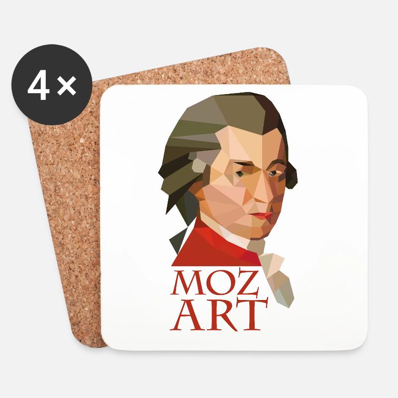 Mozart - Untersetzer (4er-Set) - Weiß