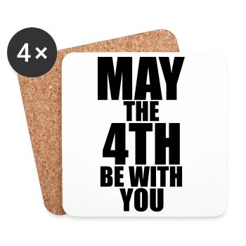 May the 4th be with you - Dessous de verre (lot de 4) - blanc - Devant