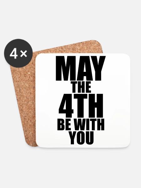 May the 4th be with you - Dessous de verre (lot de 4) - blanc