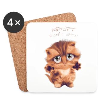 Adopt - Dessous de verre (lot de 4) - blanc - Devant