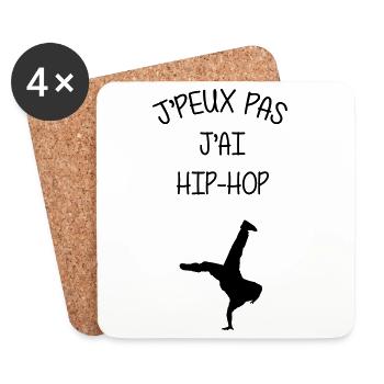 Hip-Hop / Rap / Instrument de Musique / Hip Hop - Dessous de verre (lot de 4) - blanc - Devant