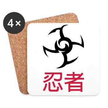 Ninja - Coasters (set of 4) - white - Front