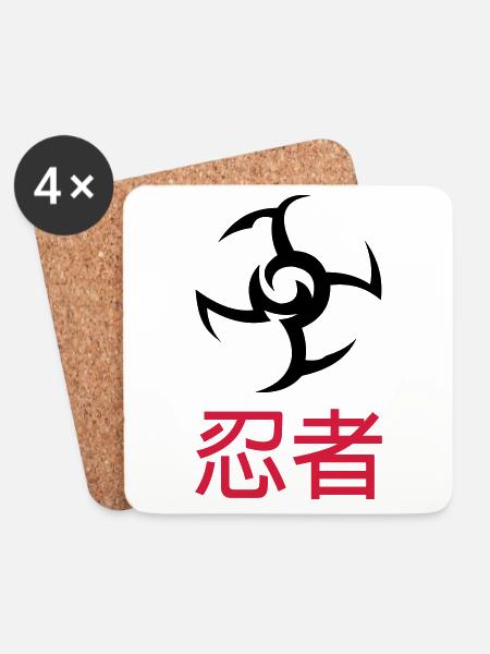 Ninja - Coasters (set of 4) - white