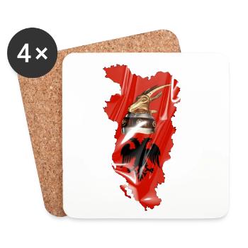Albania - Untersetzer (4er-Set) - Weiß - Vorne