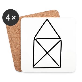 The House of St. Nicholas - Coasters (set of 4) - white - Front