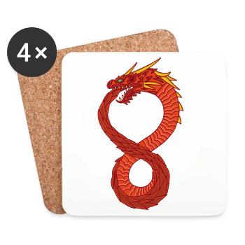 Infinite Dragon - Coasters (set of 4) - white - Front