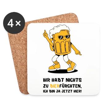 Ihr Habt Nichts Zu Bierfürchten - Untersetzer (4er-Set) - Weiß - Vorne