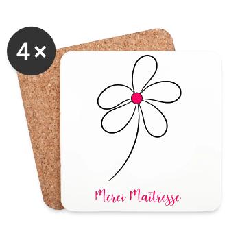 THANK YOU. MISTRESS. MASTER. THANK YOU MISTRESS - Coasters (set of 4) - white - Front