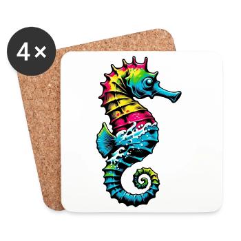 Seahorse - Coasters (set of 4) - white - Front
