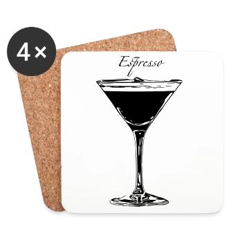 Espresso Martini - Untersetzer (4er-Set) - Weiß - Vorne