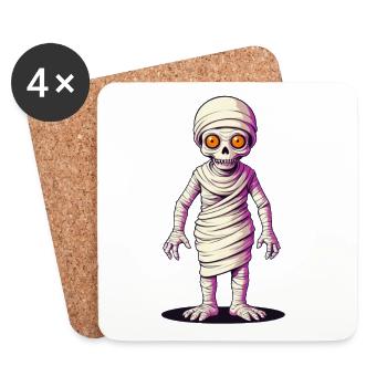 Halloween Mummy - Coasters (set of 4) - white - Front