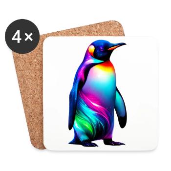 Pingouin - Dessous de verre (lot de 4) - blanc - Devant