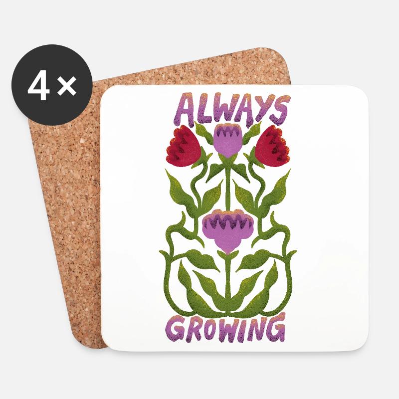 Always Growing - Untersetzer (4er-Set) - Weiß