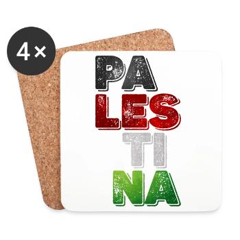 Palestina - Coasters (set of 4) - white - Front