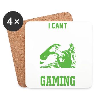 I Cant Adult I’m Gaming - Untersetzer (4er-Set) - Weiß - Vorne