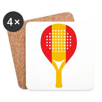 Padel-Spanien - Untersetzer (4er-Set) - Weiß - Vorne