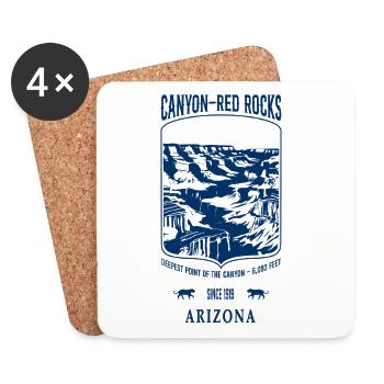 Canyon Arizona Blue - Coasters (set of 4) - white - Front