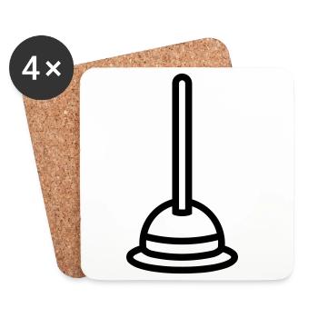 suction cup - Coasters (set of 4) - white - Front