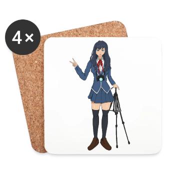 Just a Girl Who Loves Photography Kawaii Anime Gir - Coasters (set of 4) - white - Front