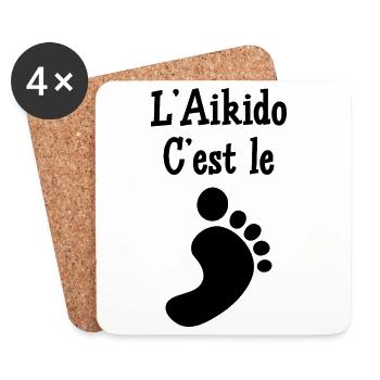 Aikido - Martial Art - Aikido - Coasters (set of 4) - white - Front