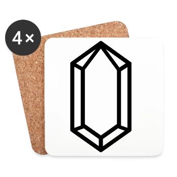 quartz crystal - Coasters (set of 4) - white - Front