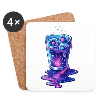 Cosmic Galaxy Melt Cup - Dessous de verre (lot de 4) - blanc - Devant