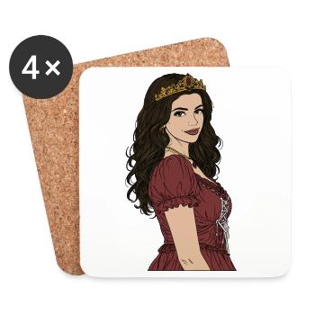 Princess - Coasters (set of 4) - white - Front