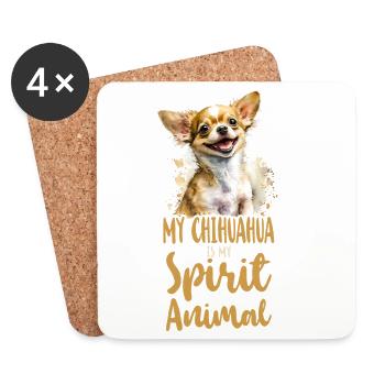 Chihuahua Chihuahueño My Chihuahua - Coasters (set of 4) - white - Front