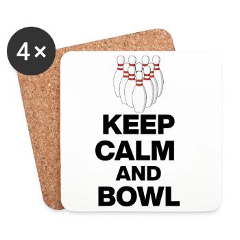 RESTE CALME ET LANCE, STRIKE MEISTER ! BOUCLE PIVOT - Dessous de verre (lot de 4) - blanc - Devant