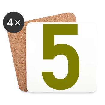 5. JUBILÄUM. 5 JAHRE. 5. JUBILÄUM - Untersetzer (4er-Set) - Weiß - Vorne