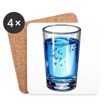 mineral water - Coasters (set of 4) - white - Front