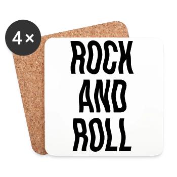 rock and roll music design - Coasters (set of 4) - white - Front
