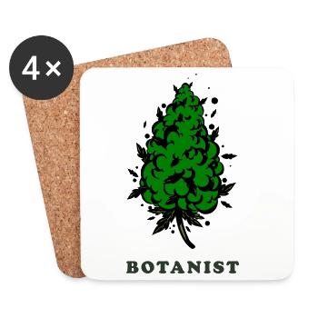 Botaniste. Bud Silhouette - Dessous de verre (lot de 4) - blanc - Devant