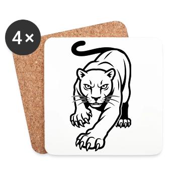 Panther - Untersetzer (4er-Set) - Weiß - Vorne