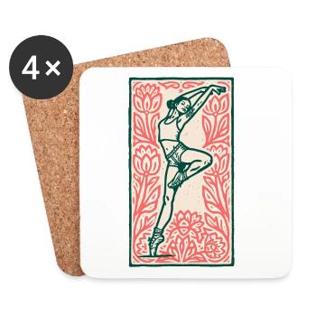 Danseuse #19 - Dessous de verre (lot de 4) - blanc - Devant