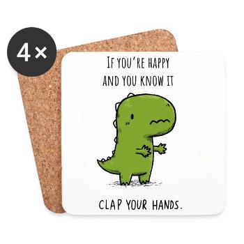 Clapp your hands - Untersetzer (4er-Set) - Weiß - Vorne