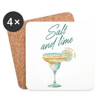 Salz Limette Fiesta - Untersetzer (4er-Set) - Weiß - Vorne