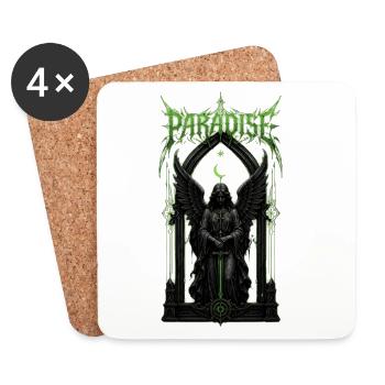 Gothic Angel Dark Paradise Metal - Coasters (set of 4) - white - Front