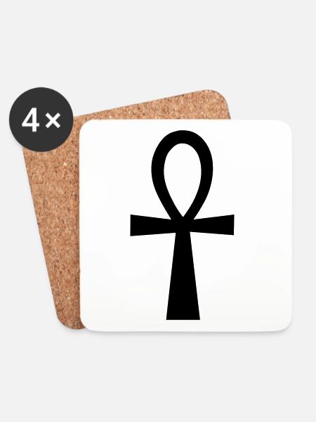 ankh symbol - Untersetzer (4er-Set) - Weiß