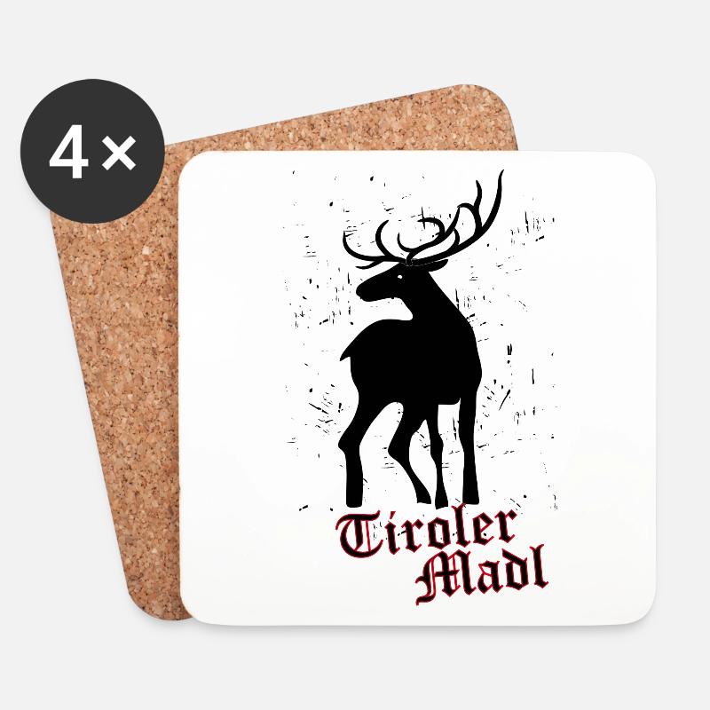 Tirol - Untersetzer (4er-Set) - Weiß
