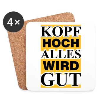 alles wird gut - Untersetzer (4er-Set) - Weiß - Vorne