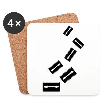 Razor Blade Icon Icon - Coasters (set of 4) - white - Front