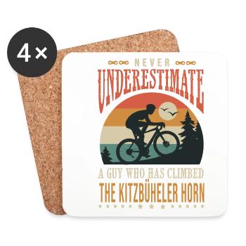 a guy who has climbed tKitzbüheler Horn - Coasters (set of 4) - white - Front