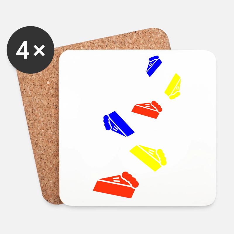 Kuchen käsekuchen icon - Untersetzer (4er-Set) - Weiß